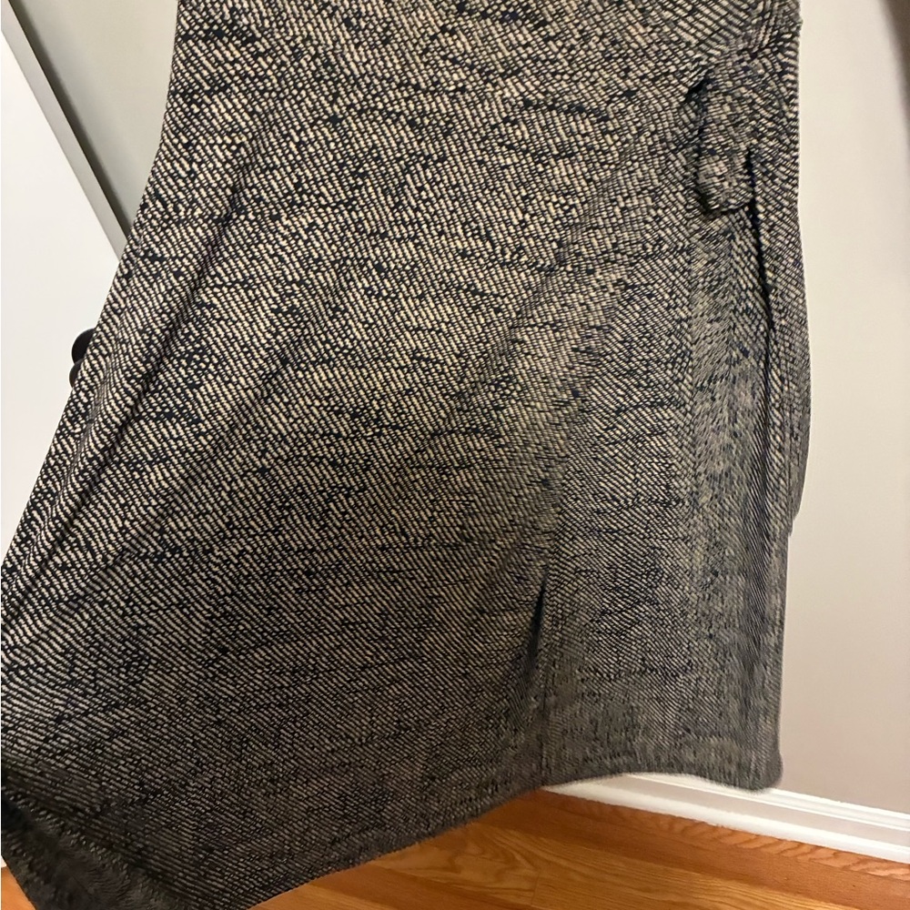Faux wrap dress black tan print - Picture 4 of 5